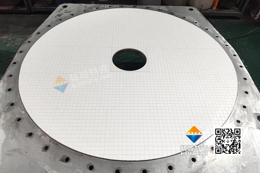 混料機料罐耐磨陶瓷內襯