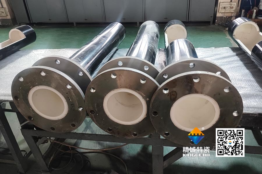 鋰電正極材料粉體氣力輸送管道-等靜壓K95耐磨陶瓷進料管