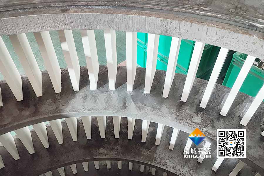 高爐礦渣分級用卡槽式鋯鋁復合陶瓷內襯分級輪